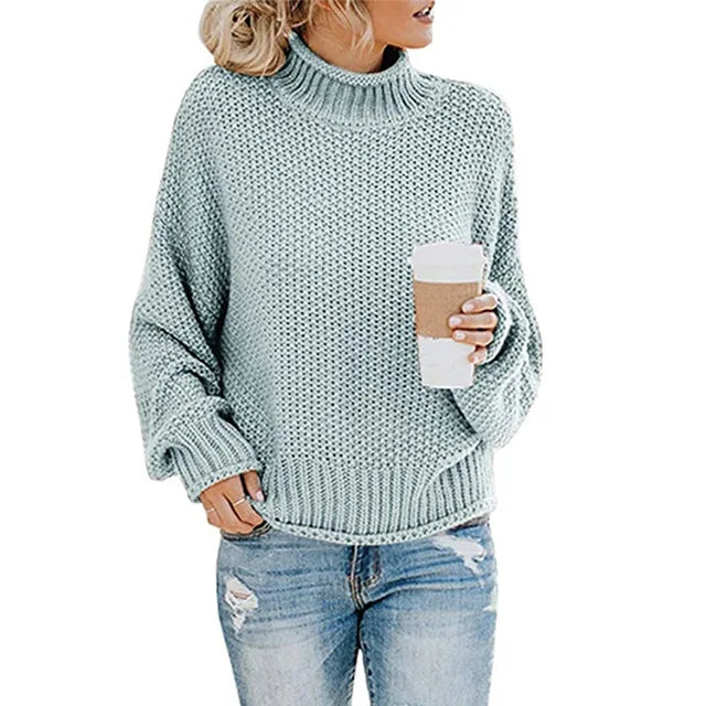 Women’s Chunky Knit Roll Neck Jumper