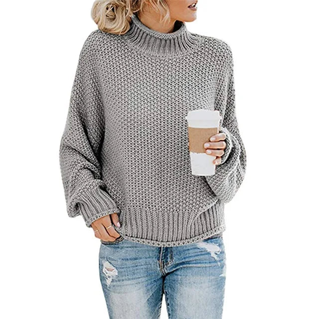 Women’s Chunky Knit Roll Neck Jumper