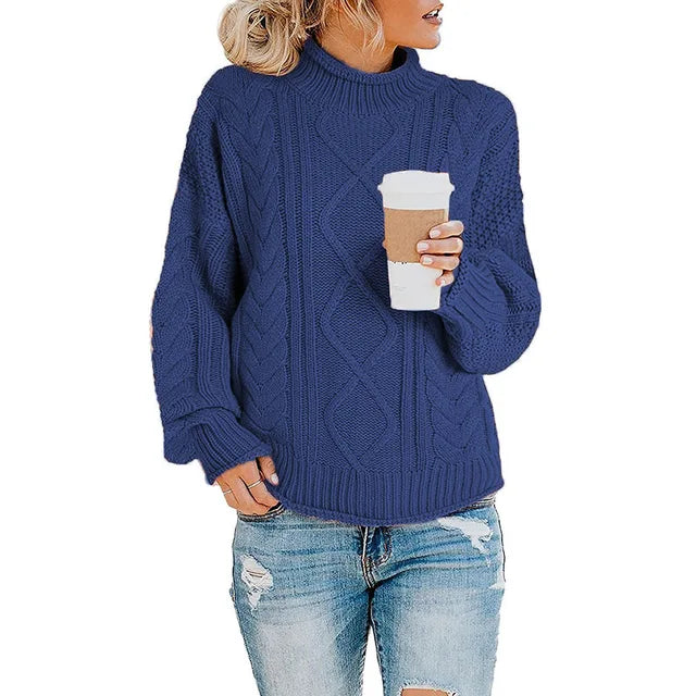 Women’s Chunky Knit Roll Neck Jumper