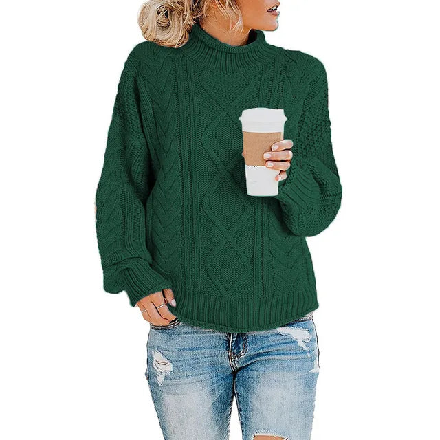 Women’s Chunky Knit Roll Neck Jumper