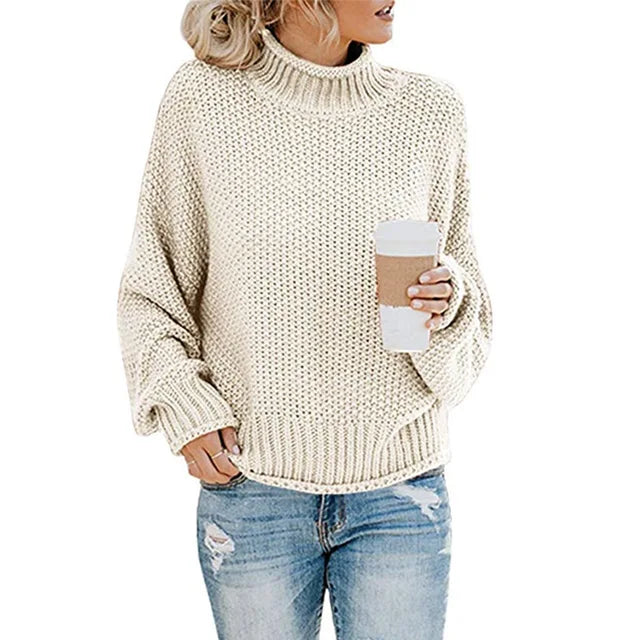 Women’s Chunky Knit Roll Neck Jumper