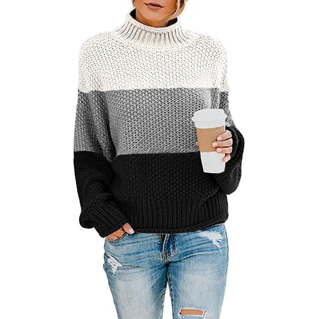 Women’s Chunky Knit Roll Neck Jumper