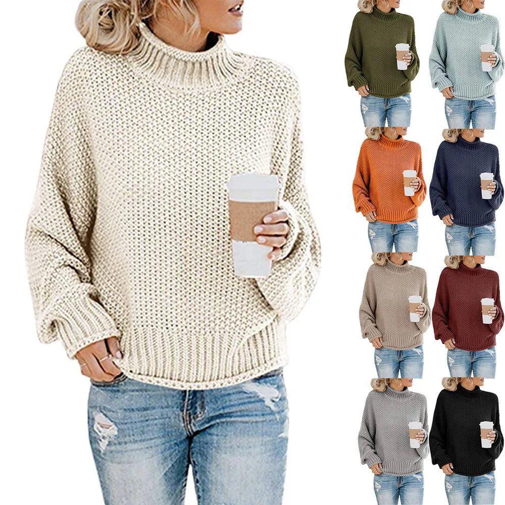 Women’s Chunky Knit Roll Neck Jumper