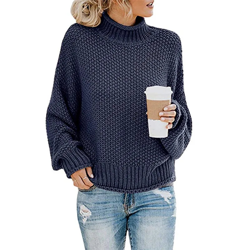 Women’s Chunky Knit Roll Neck Jumper