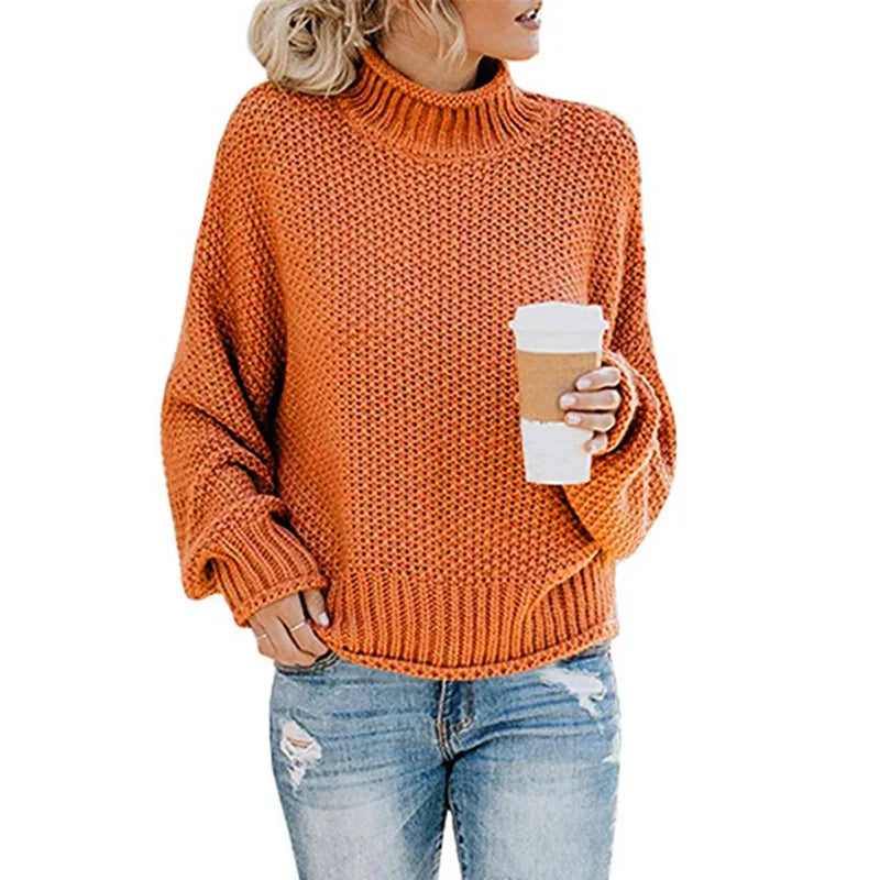 Women’s Chunky Knit Roll Neck Jumper