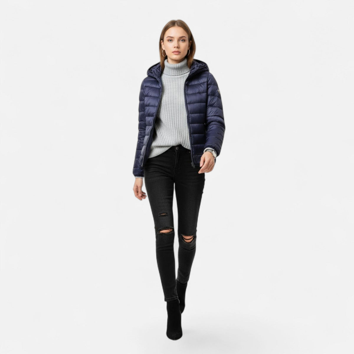 Women's Lightweight Hooded Puffer Jacket | Plus Size