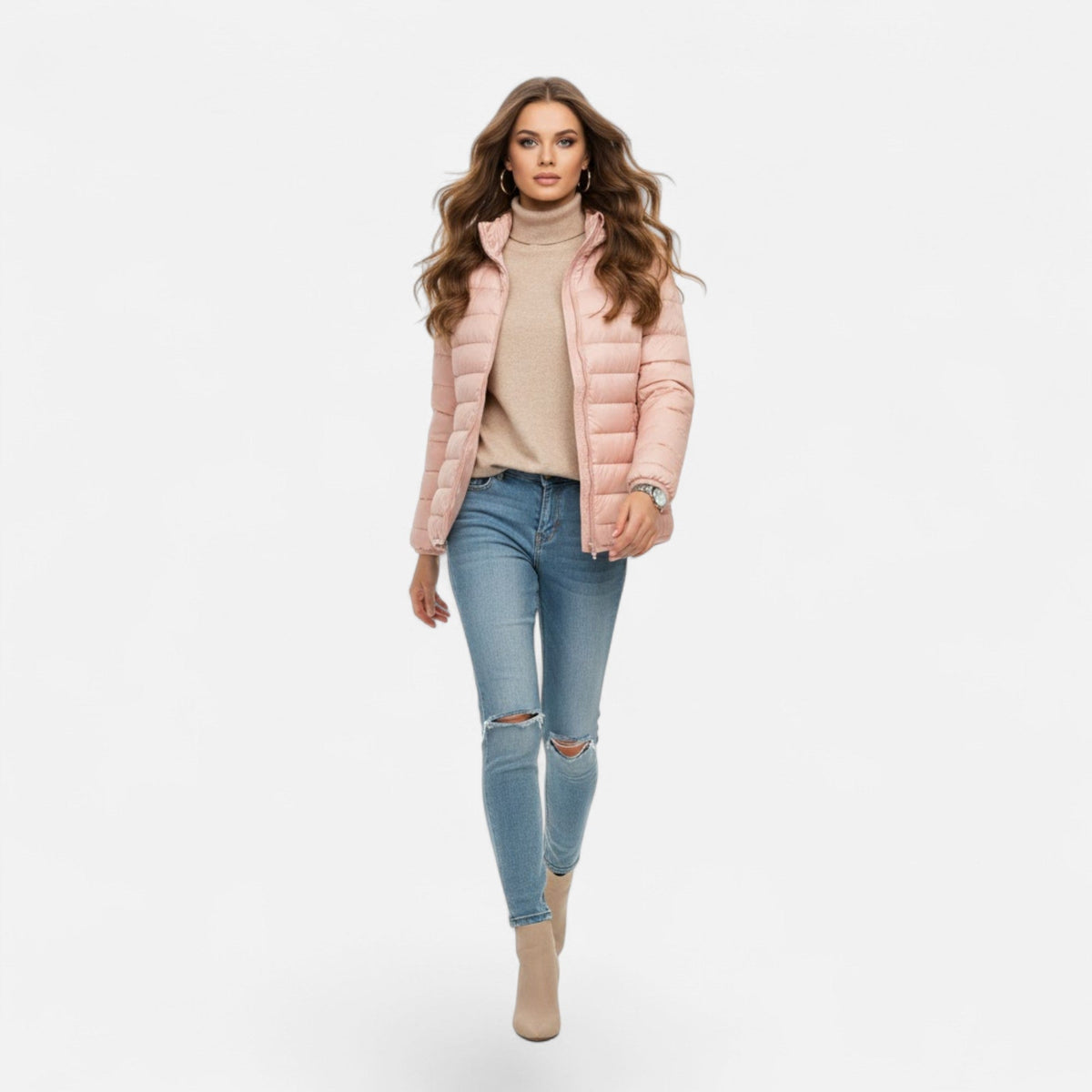 Women's Lightweight Hooded Puffer Jacket | Plus Size
