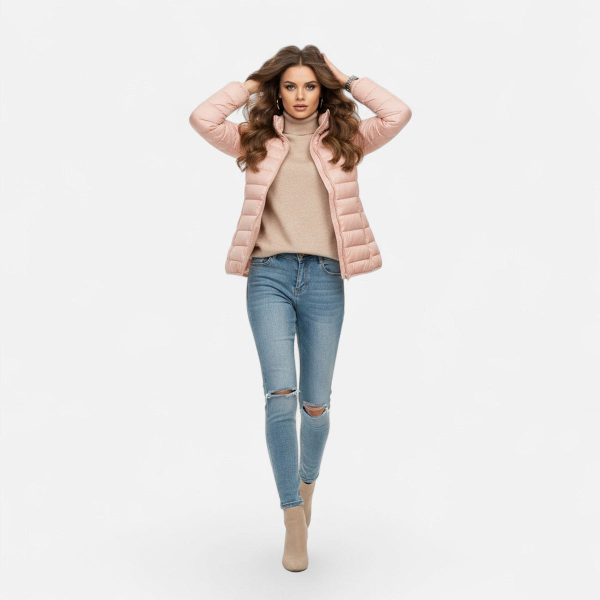 Women's Lightweight Hooded Puffer Jacket | Plus Size