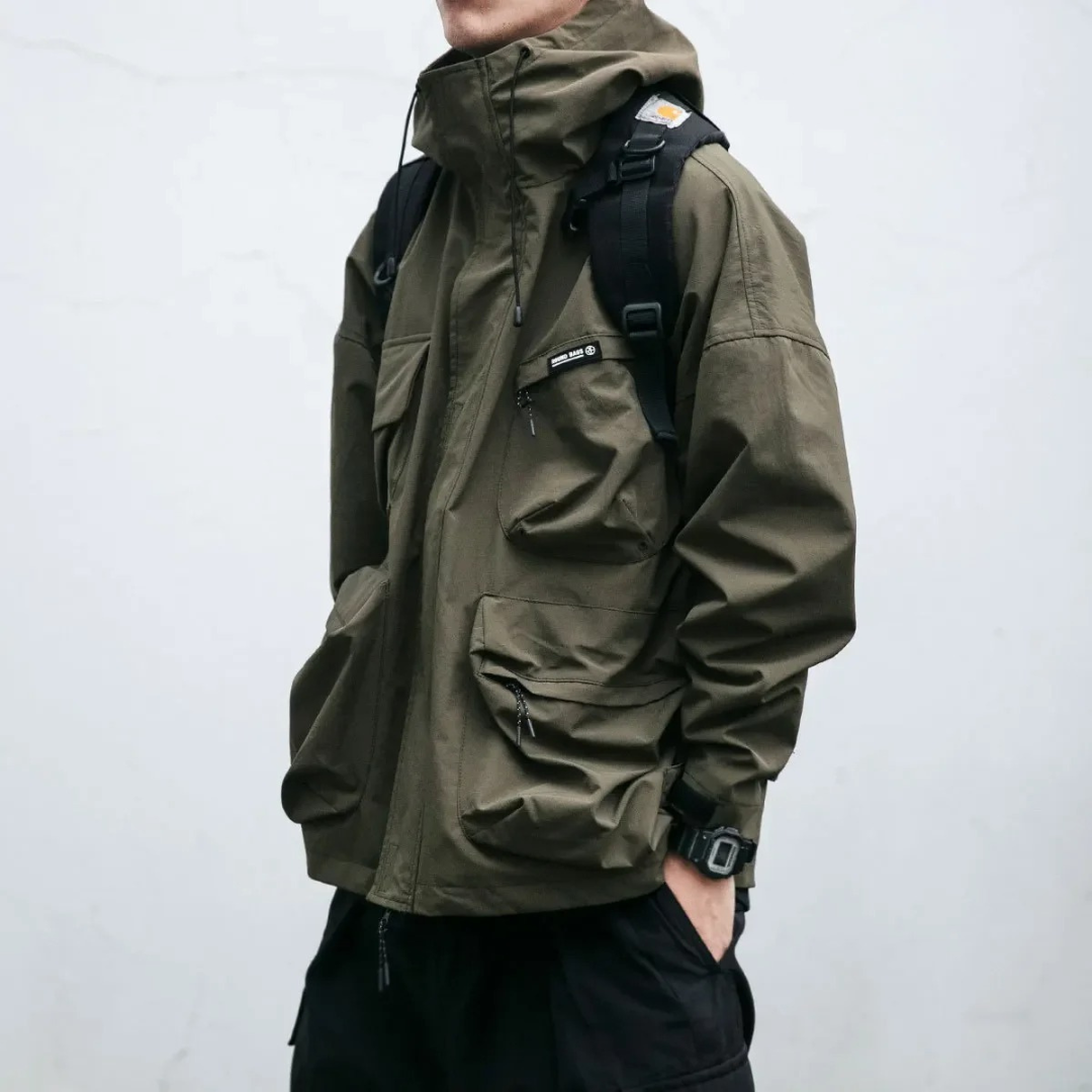Men's Waterproof Hooded Jacket | Lightweight Outdoor Coat