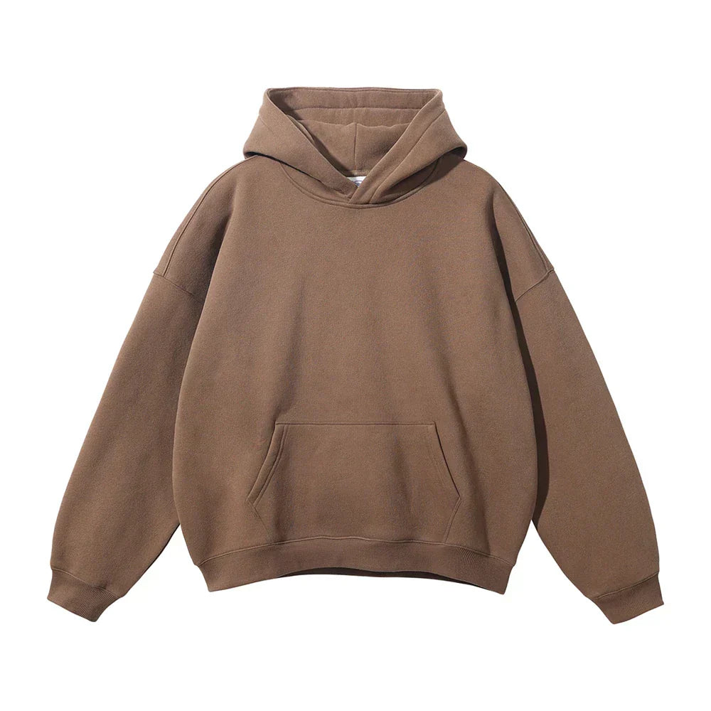 Men's Fleece Pullover Hoodie with Oversized Fit