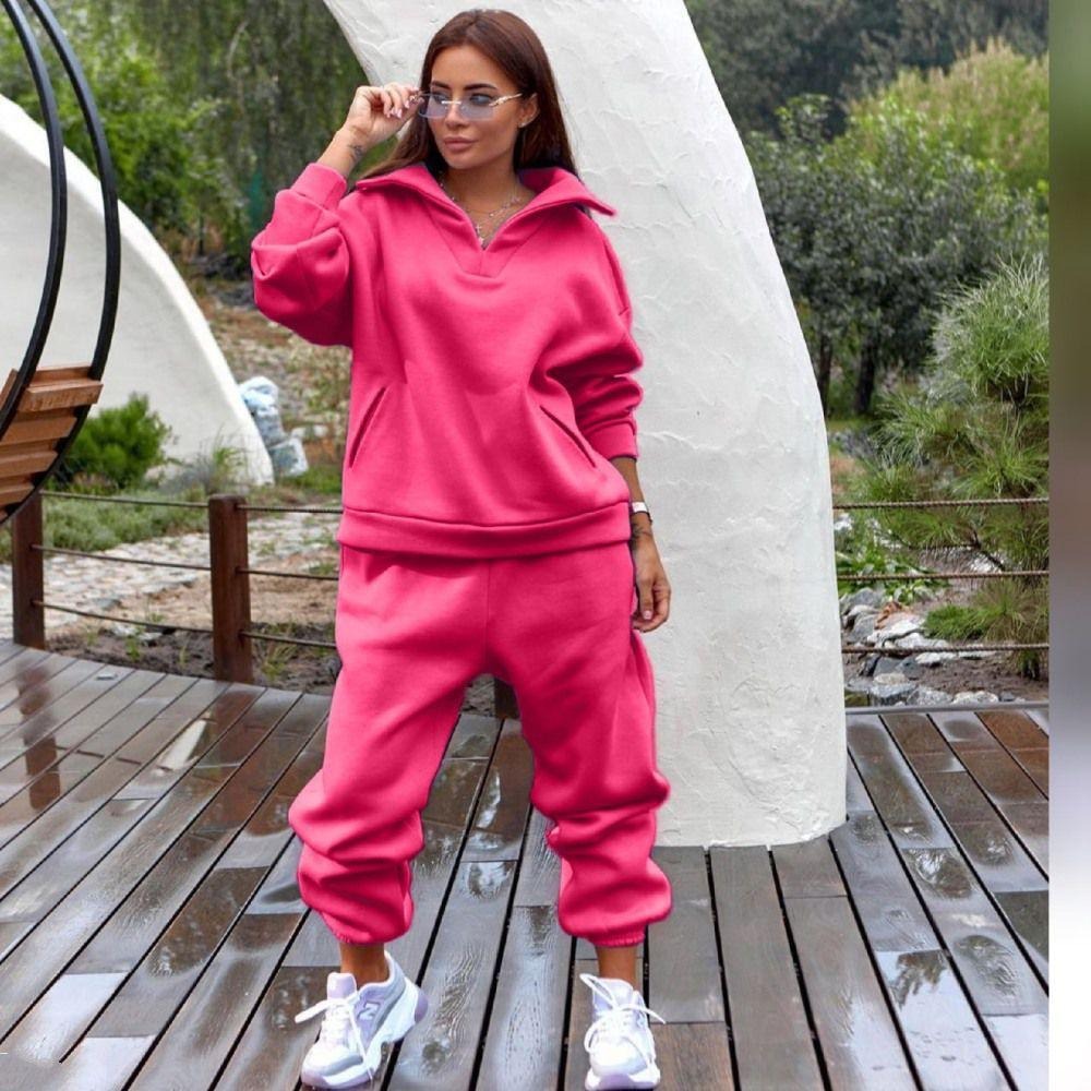 Women's Hooded Loungewear Set with Kangaroo Pockets