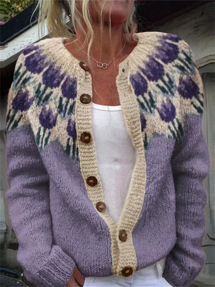 India | Vintage Icelandic Knit Plus Size Cardigan