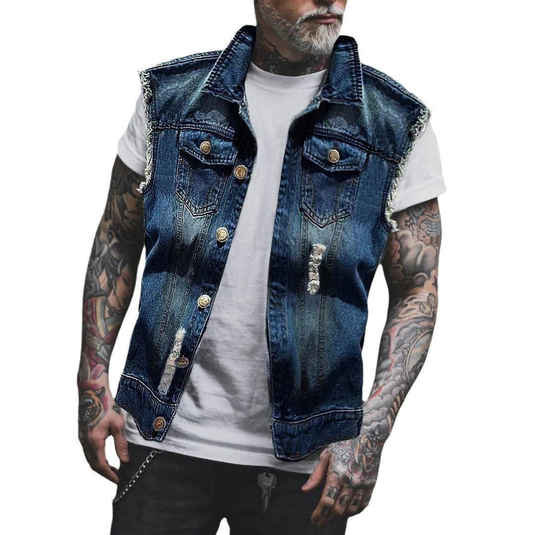 Milan | Men's Sleeveless Denim Vest