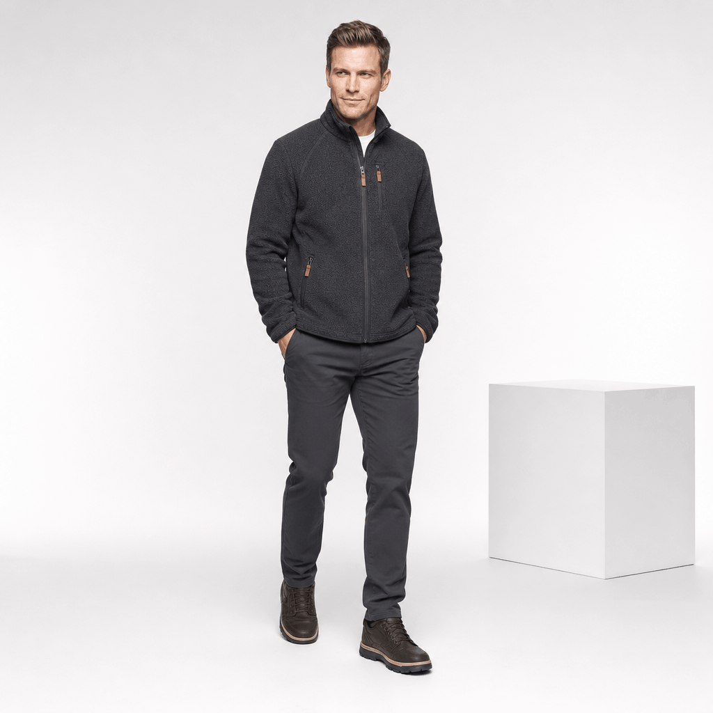 William Long Pile Sherpa Fleece Jacket – Full Zip High Stand Collar Chest Pocket Raglan Outerwear
