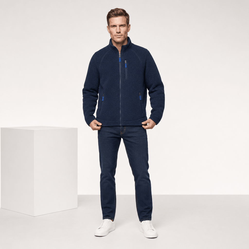 William Long Pile Sherpa Fleece Jacket – Full Zip High Stand Collar Chest Pocket Raglan Outerwear
