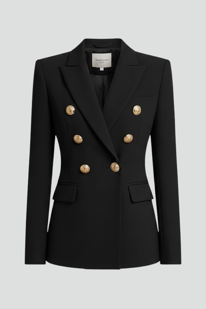 Rebecca | Women’s Double-Breasted Blazer with Gold-Tone Buttons