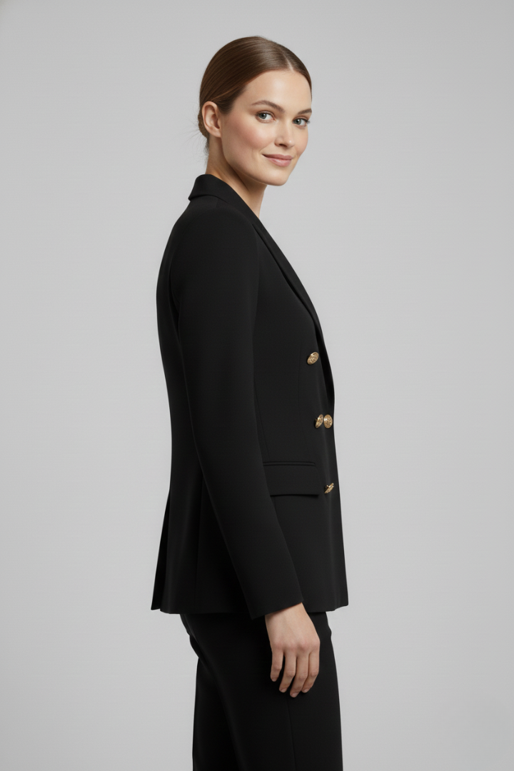 Rebecca | Women’s Double-Breasted Blazer with Gold-Tone Buttons
