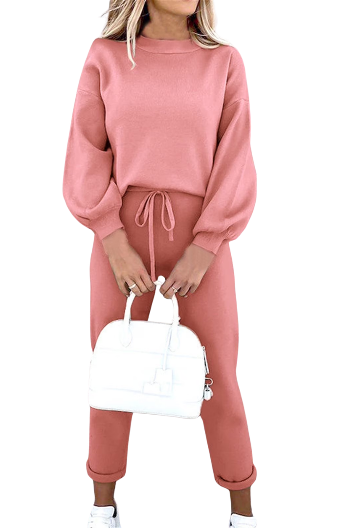 Women's Casual Two-Piece Lounge Set with Joggers