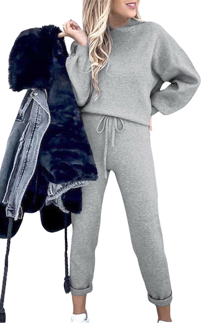 Women's Casual Two-Piece Lounge Set with Joggers