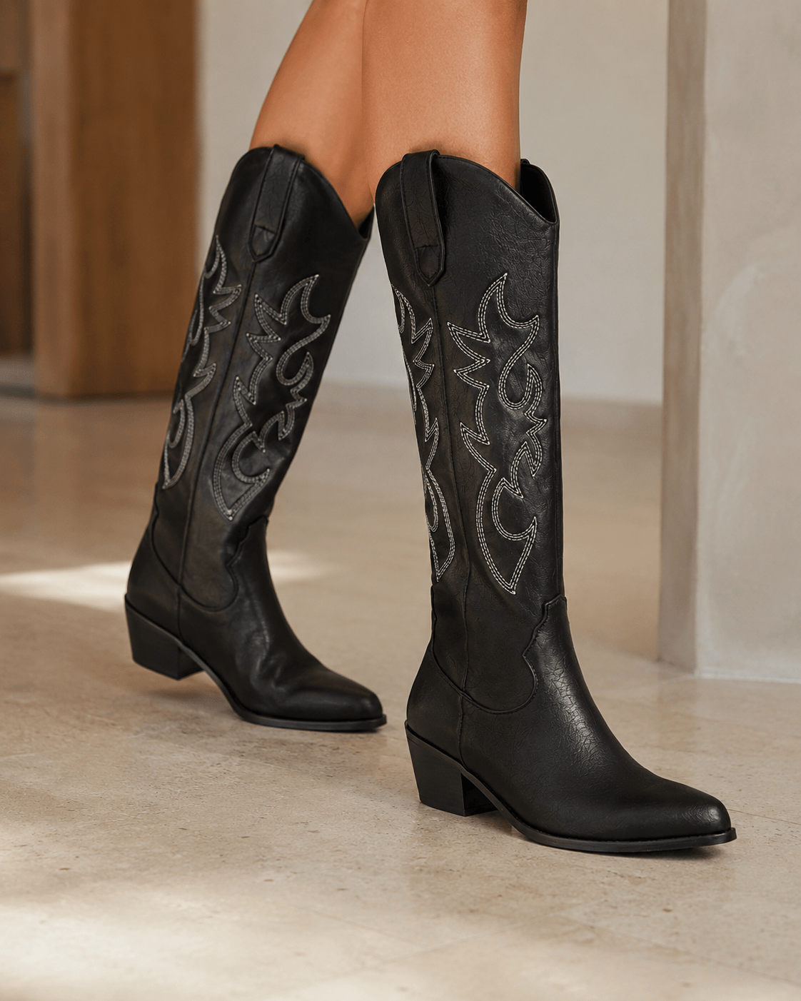 Women's Embroidered Cowboy Boots | Knee-High Western Boots