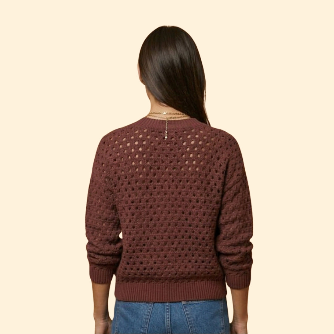 Women's Textured Knit Zip Cardigan
