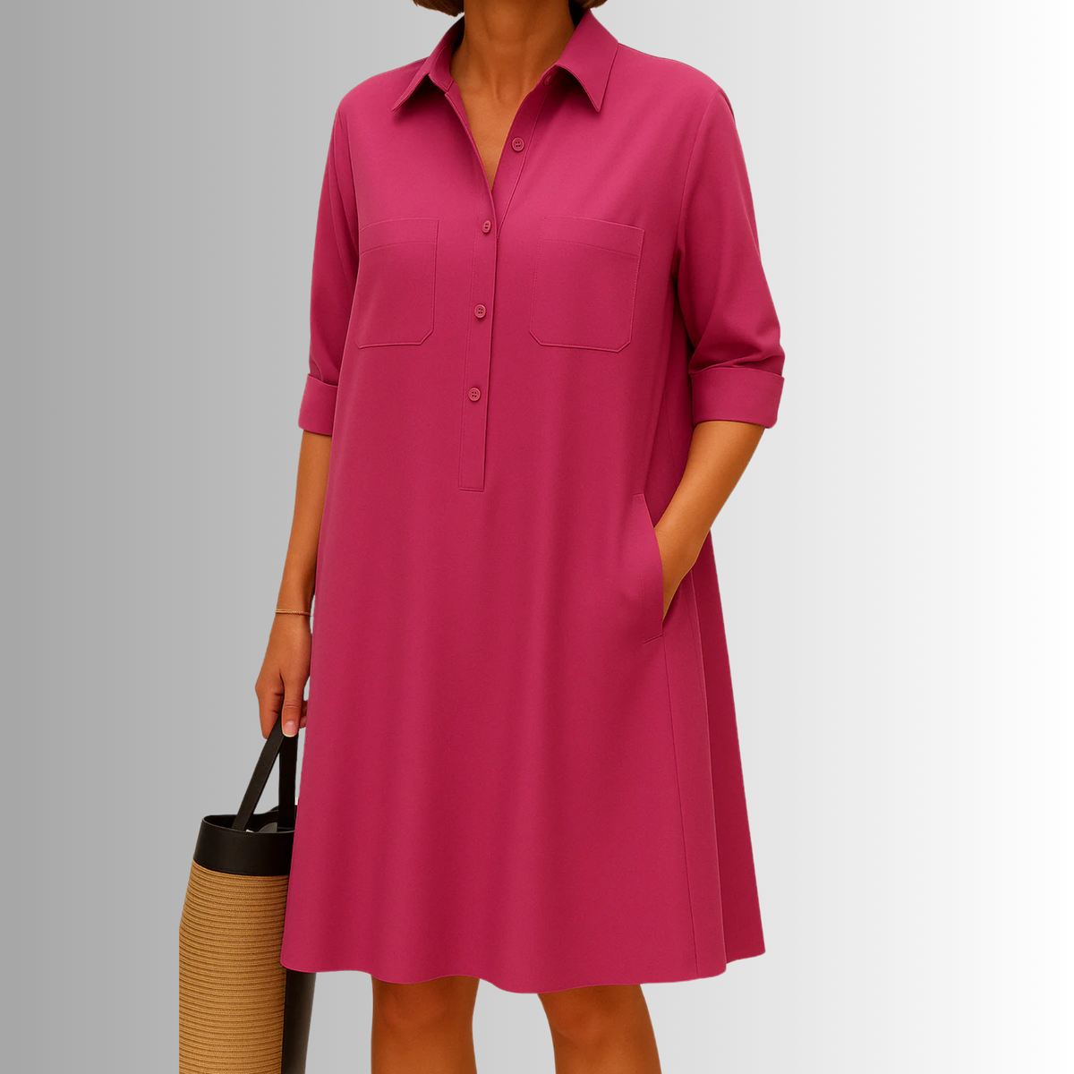 Keziah | Breathable A-Line Button Summer Dress