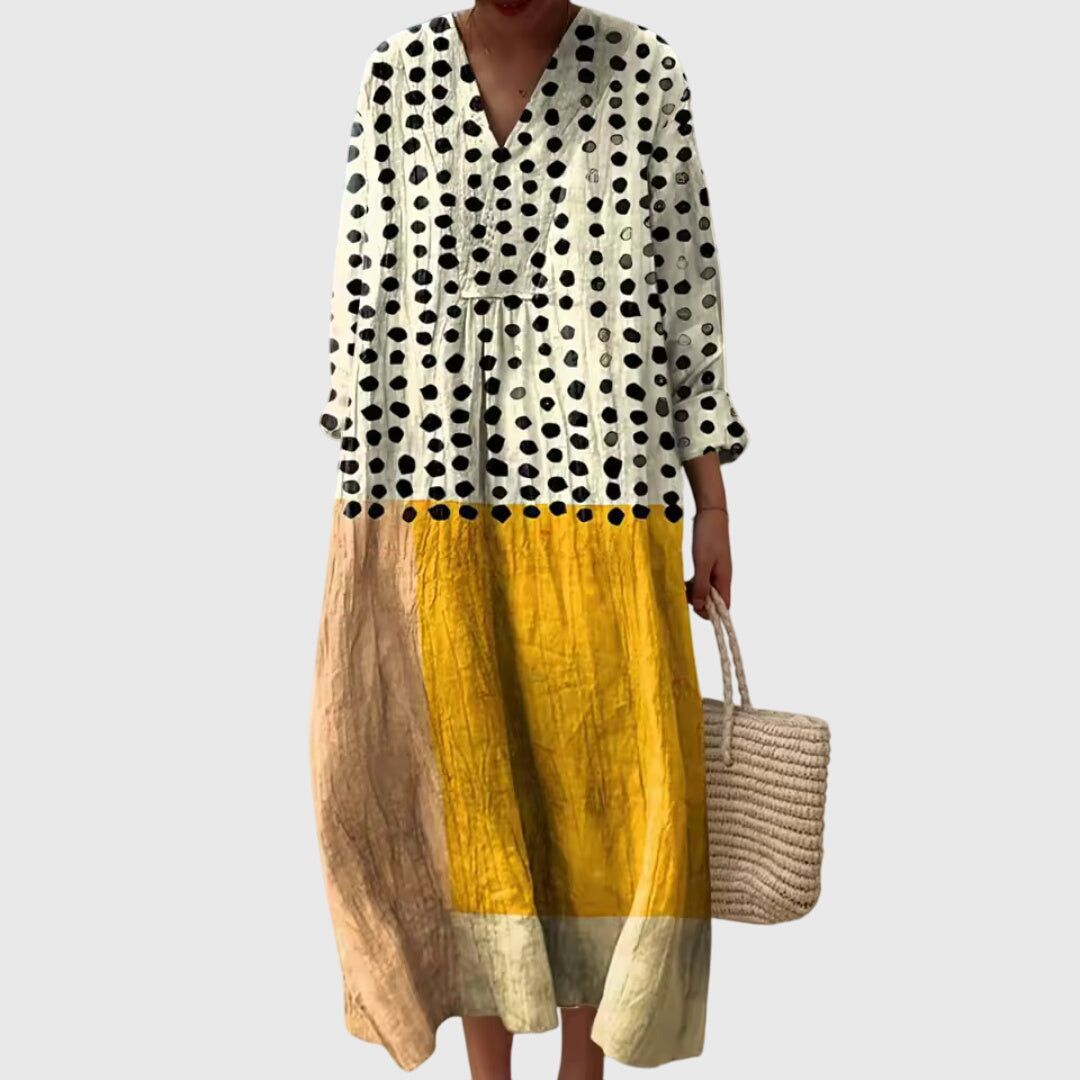 Josefine | Sophisticated Geometric Midi Dress