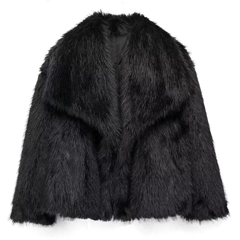 Flora | Cropped Winter Faux Fur Coat
