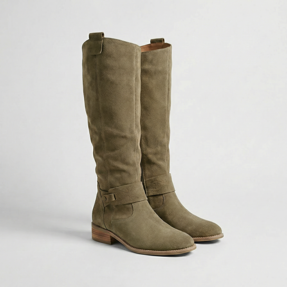 Women's Knee High Slouch Boots | Soft Suede Look