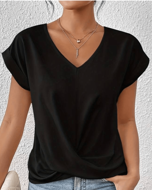Gwendolyn | Twist Front Viscose Blouse
