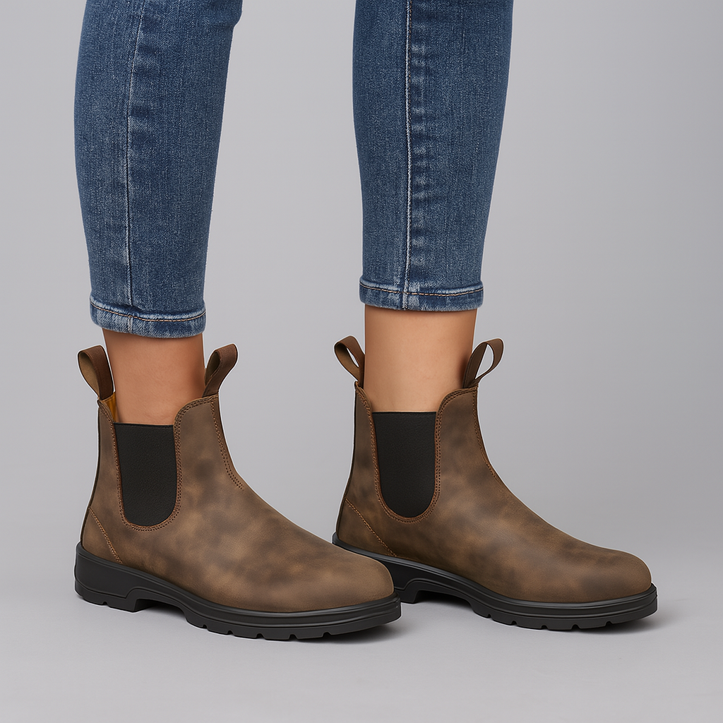 Women's Slip-On Ankle Boots | Chelsea Style with Elastic Panels