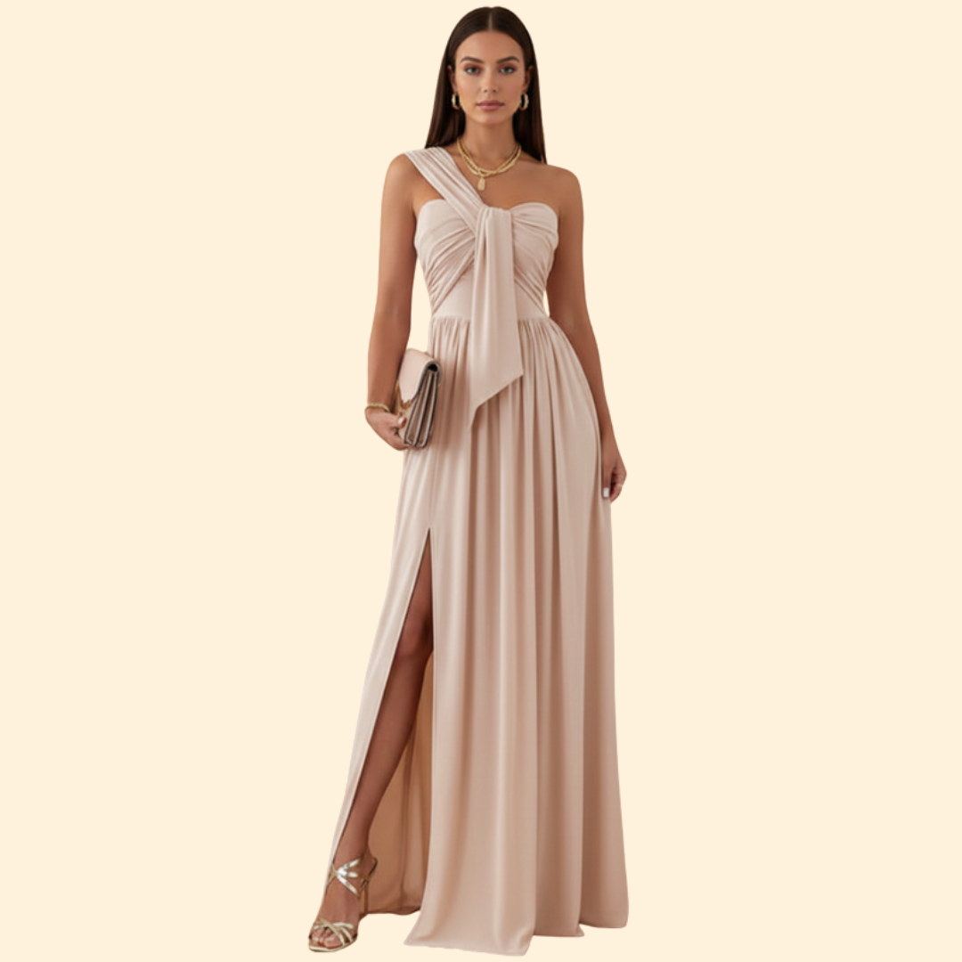 Women's One Shoulder Maxi Dress | Floor Length Evening Gown