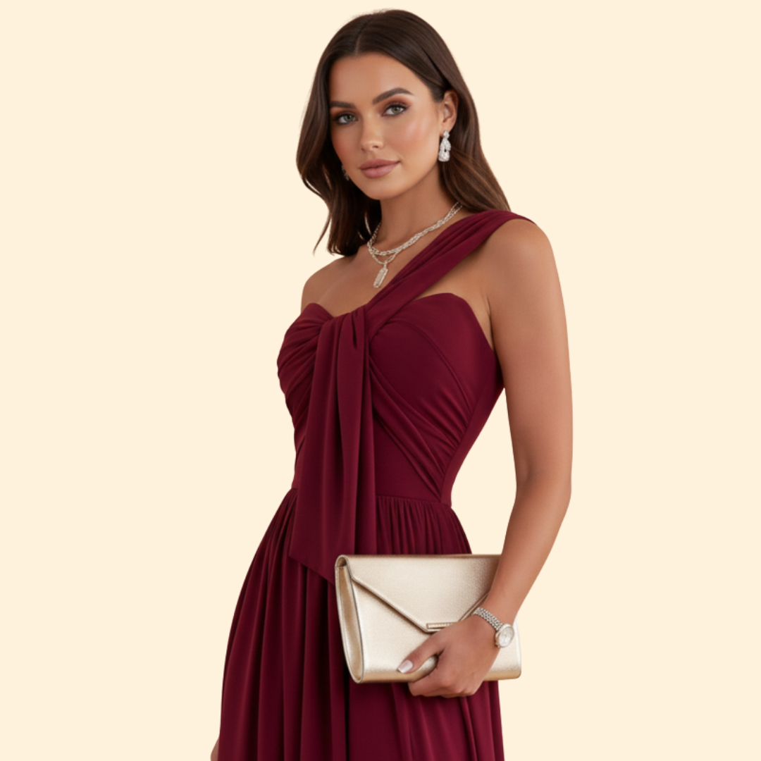 Women's One Shoulder Maxi Dress | Floor Length Evening Gown