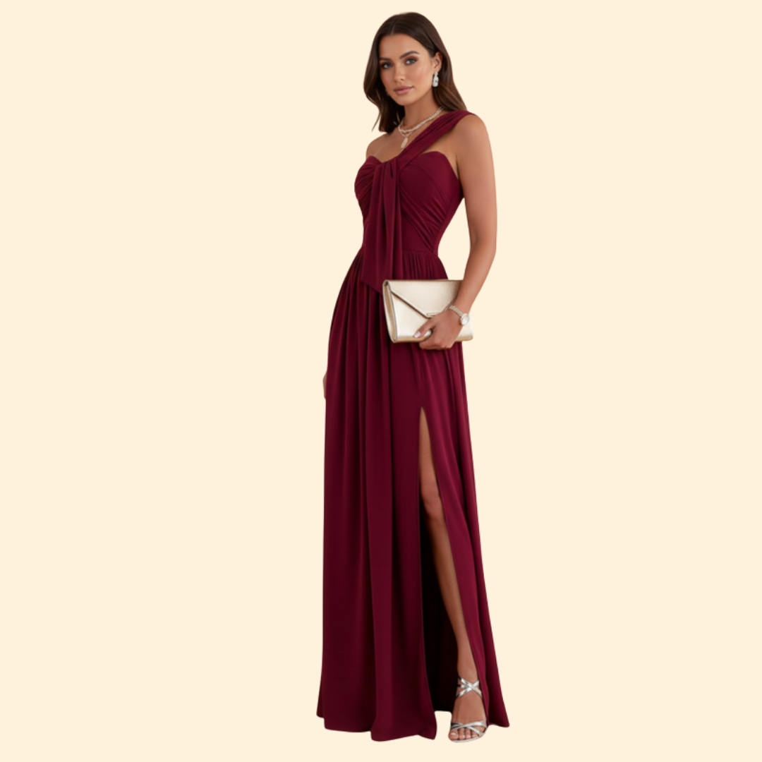 Women's One Shoulder Maxi Dress | Floor Length Evening Gown