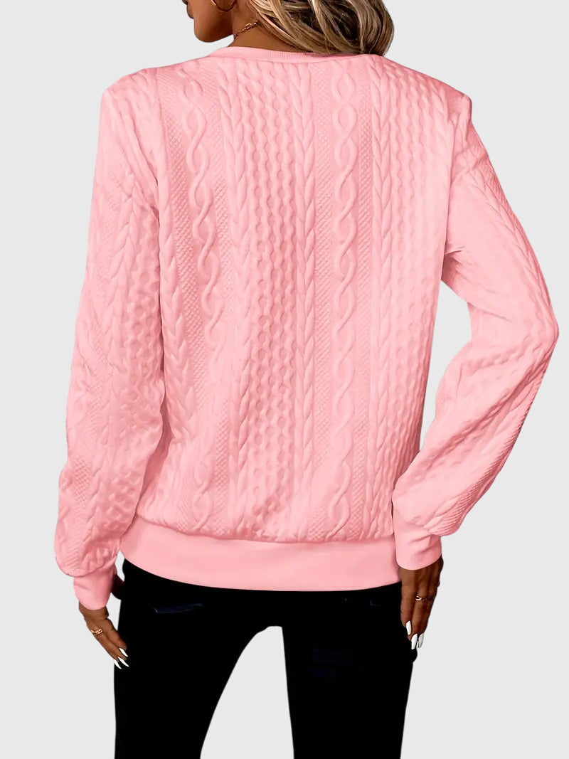 Casimira | Cable Knit Quarter-Zip Sweater