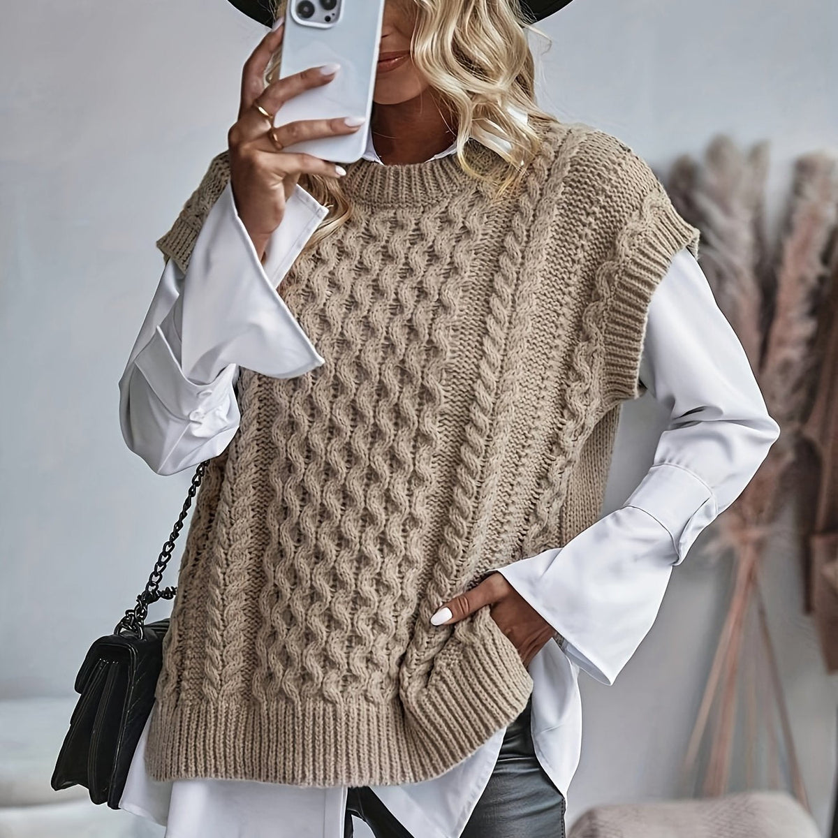 Bridget | Cable Knit Sweater Vest