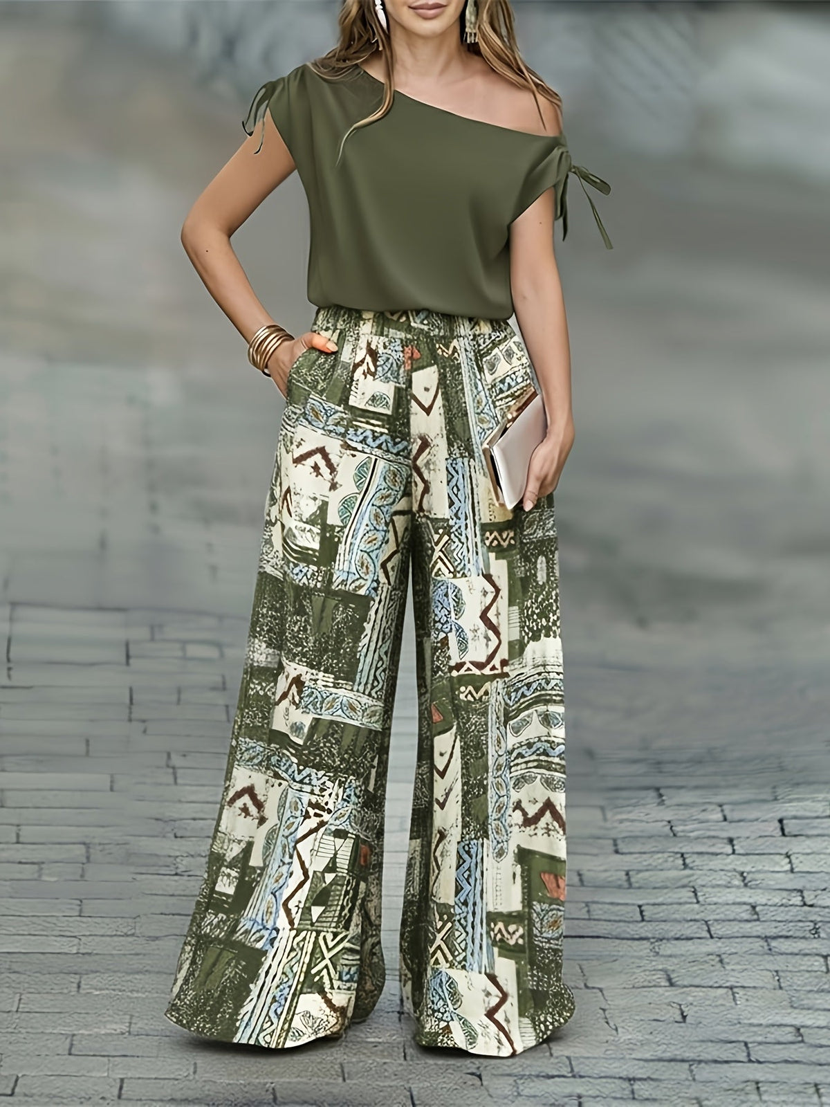 Yvonne | Wide Leg Two-Piece Set