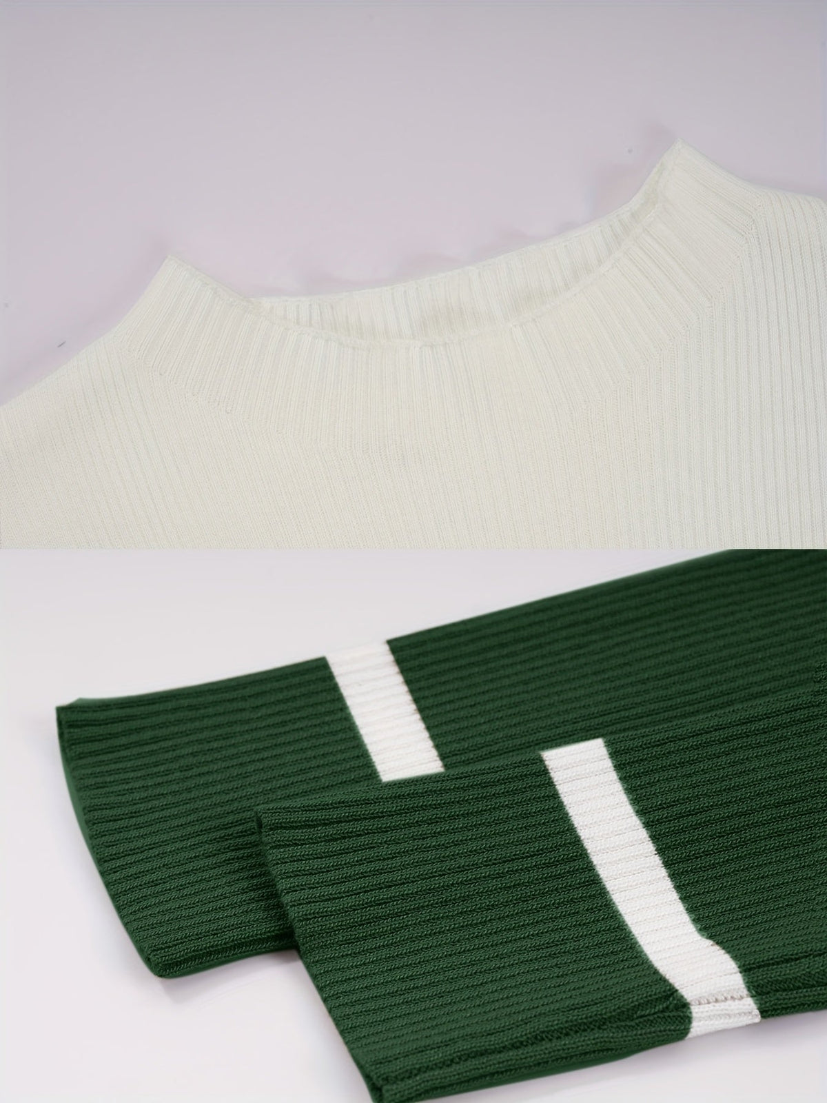 Saskia | Striped Fitted Knit Long Sleeve Sweater Dress