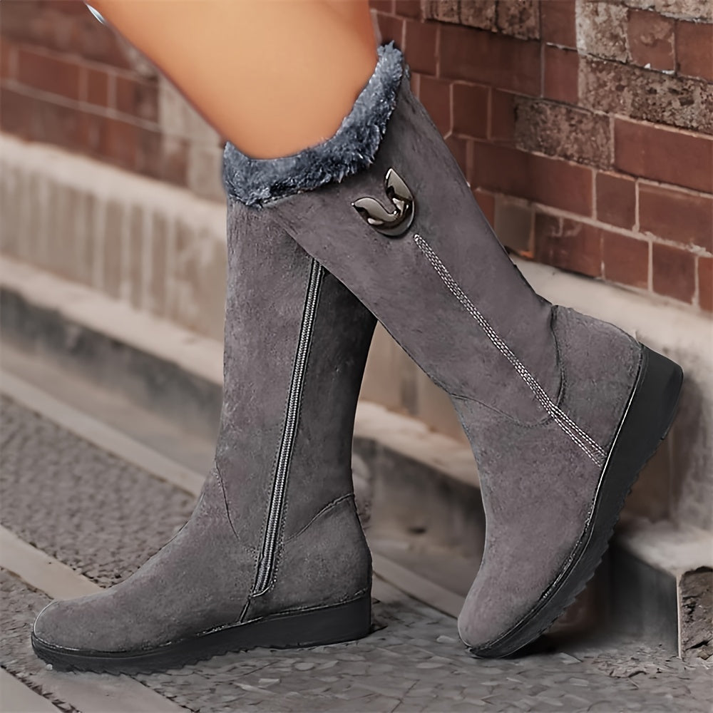 Solveig | Cuffed Mid Calf Snow Winter Boots