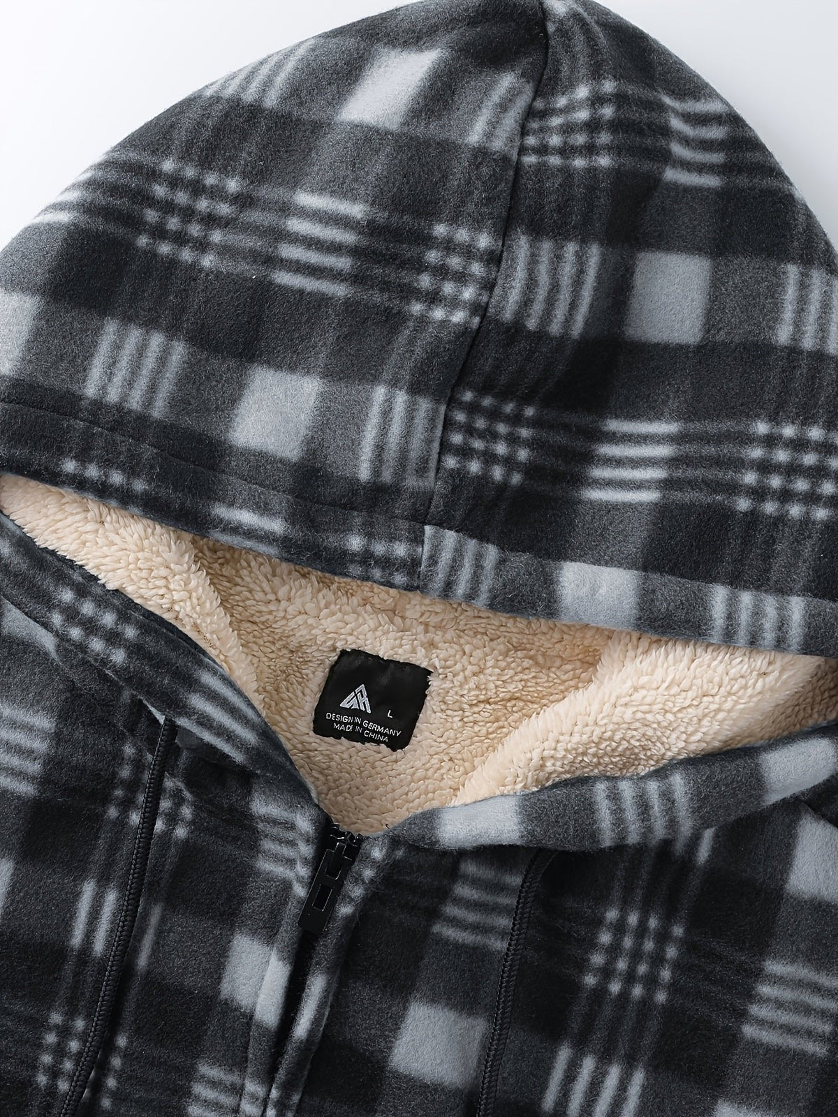 Women's Hooded Zip-Up Jacket | Lightweight Plaid Overshirt