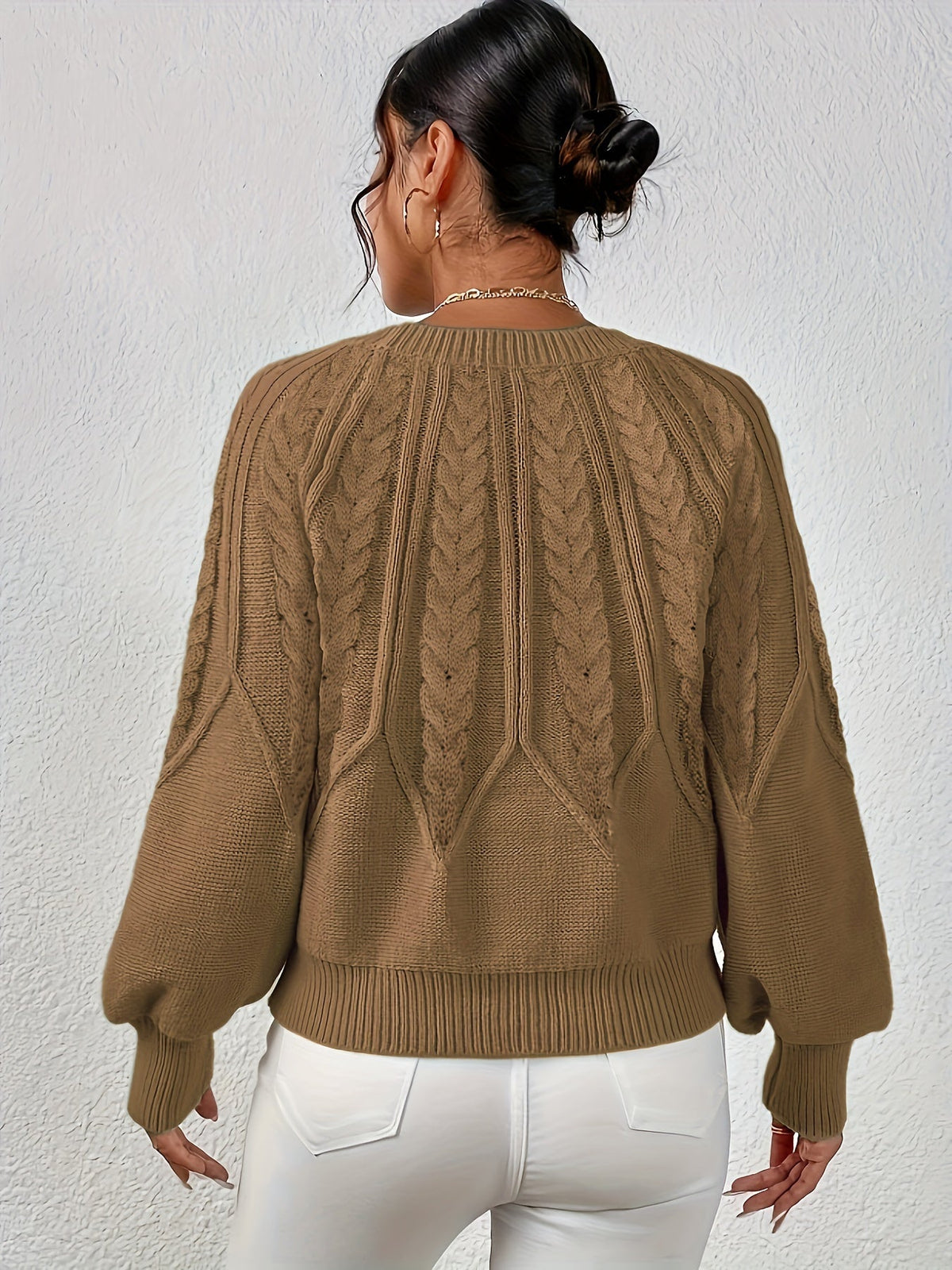 Eleanor | Oversized Cable Knit Sweater