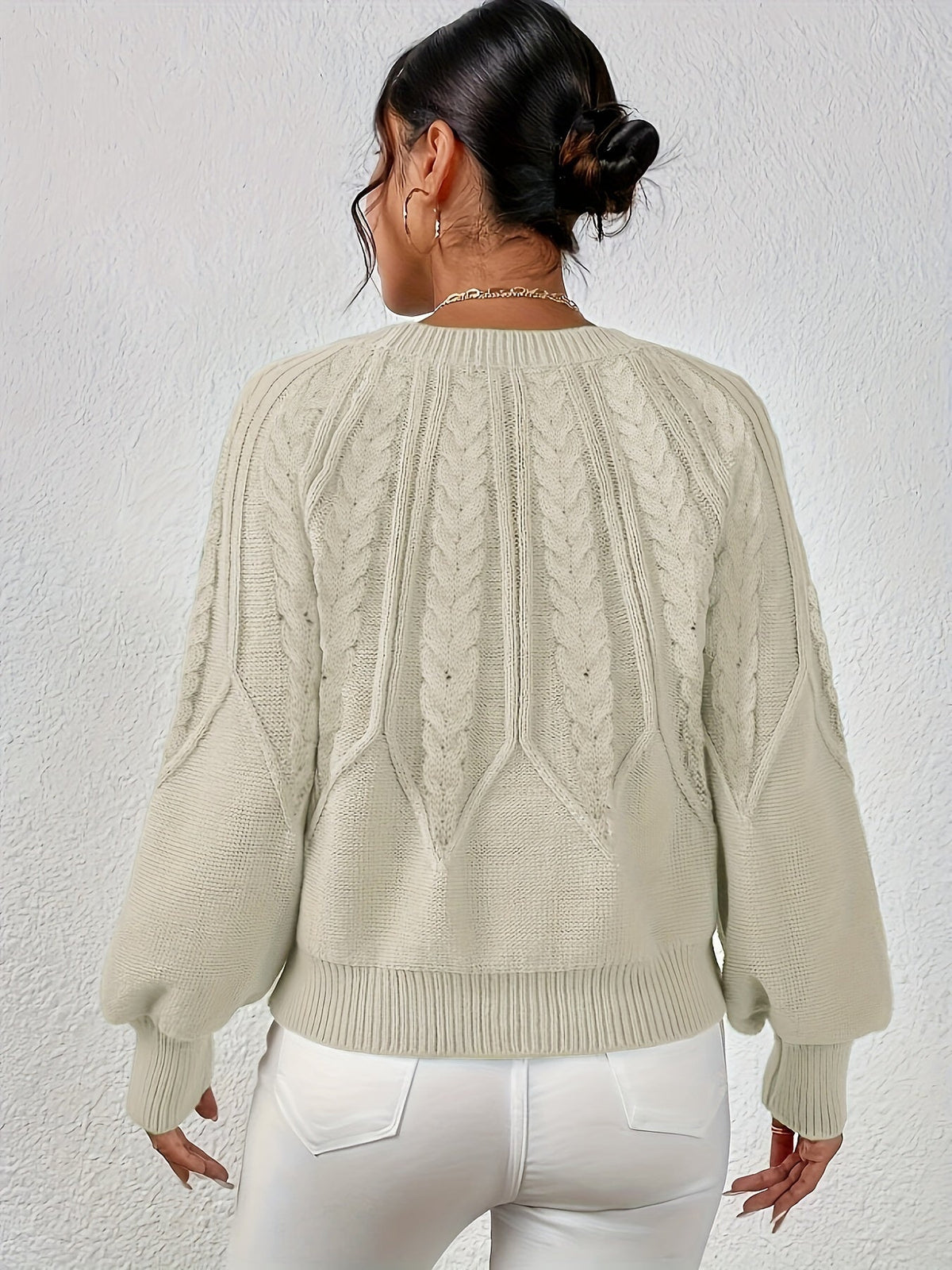 Eleanor | Oversized Cable Knit Sweater