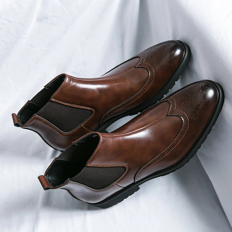Davenport Faux Leather Chelsea Boots