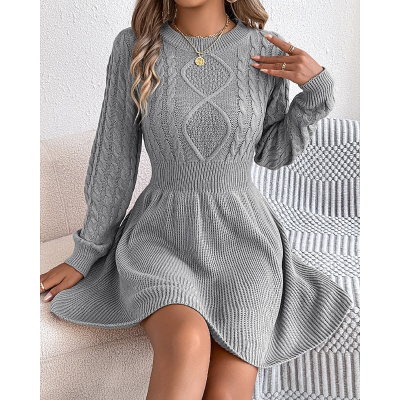 Whitney | Cable Knit Sweater Dress