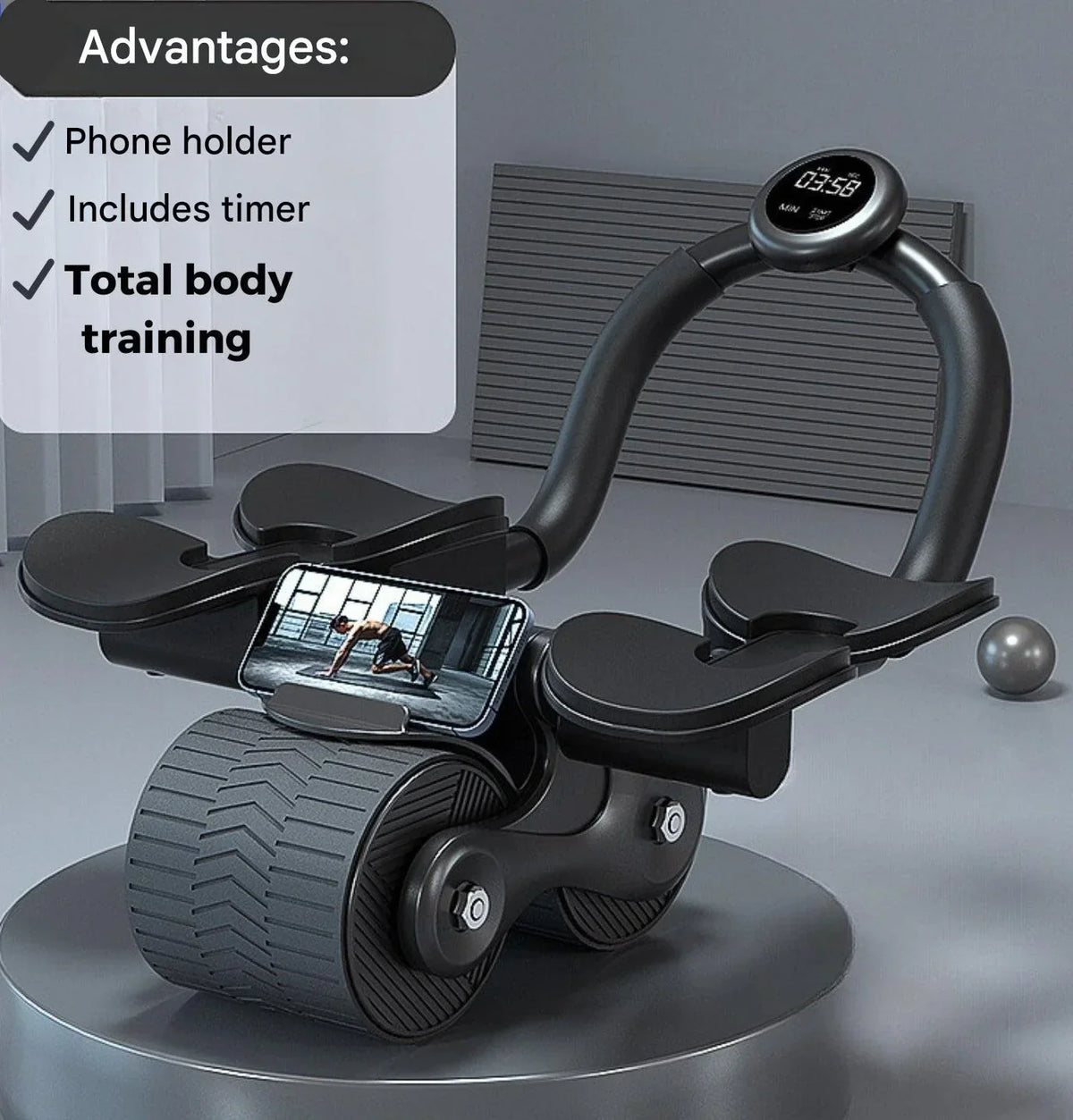 Ab Roller | Automatic Rebound & EVA Foam Handles