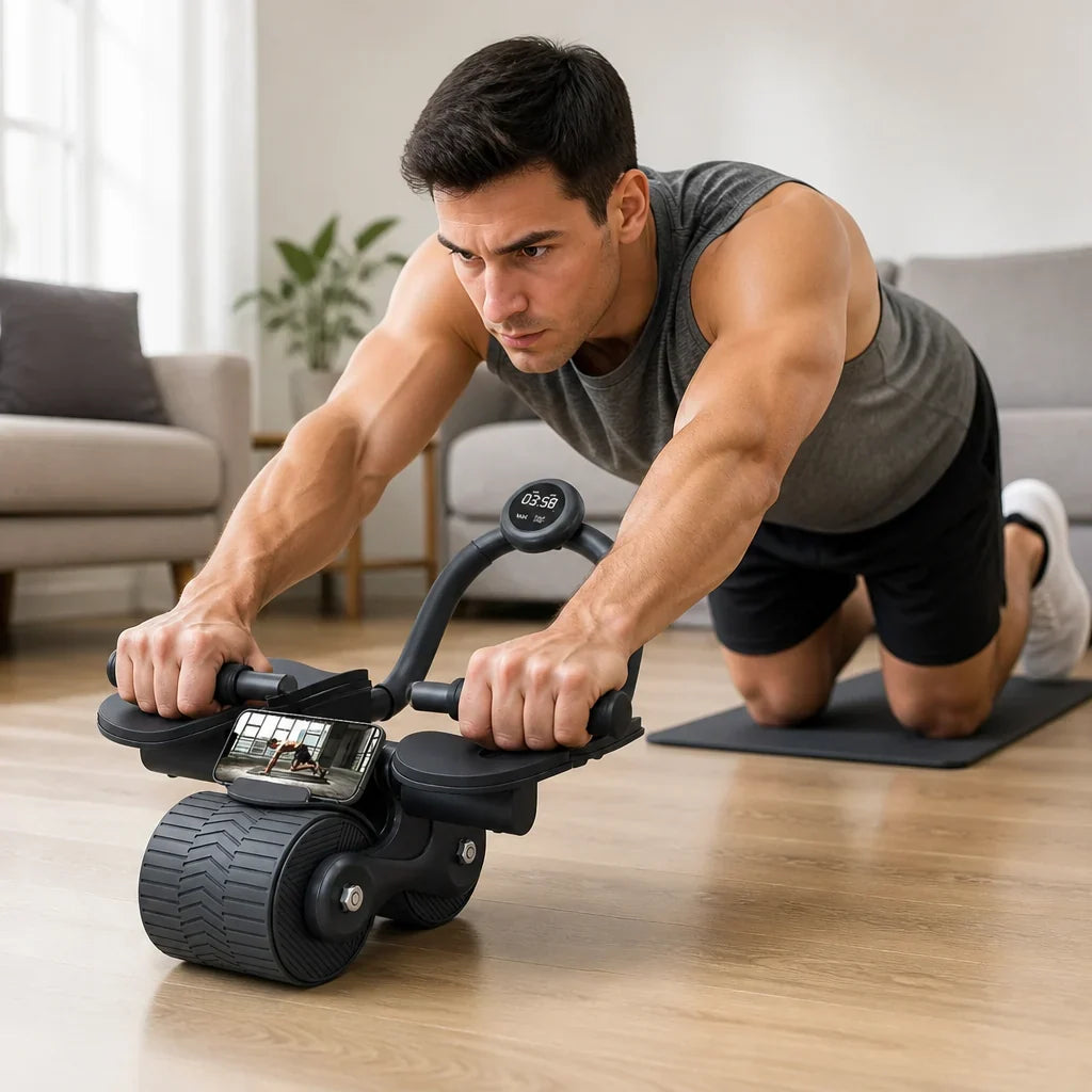 Ab Roller | Automatic Rebound & EVA Foam Handles