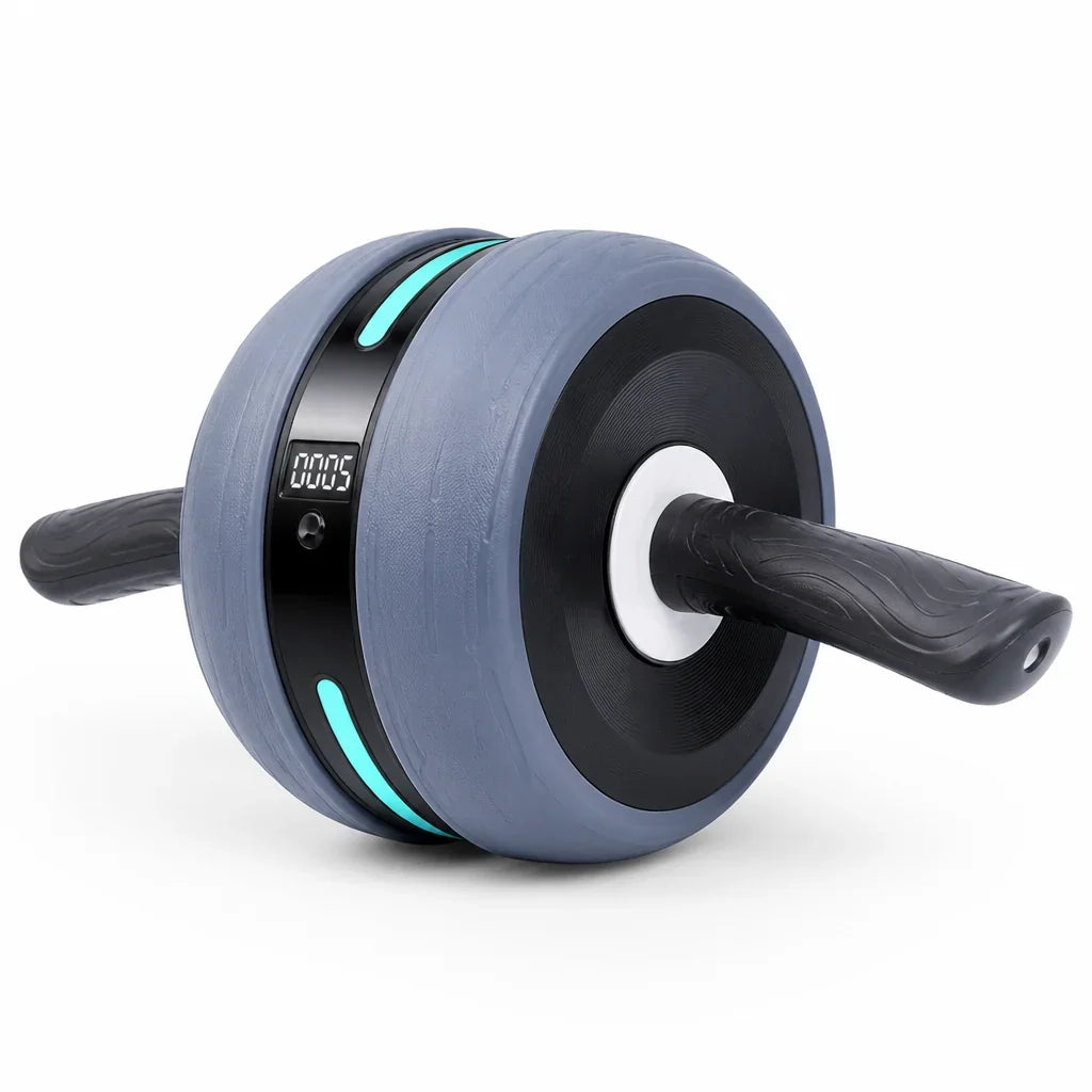 Ab Wheel | Automatic Rebound & Non-Slip | Built-In Counter