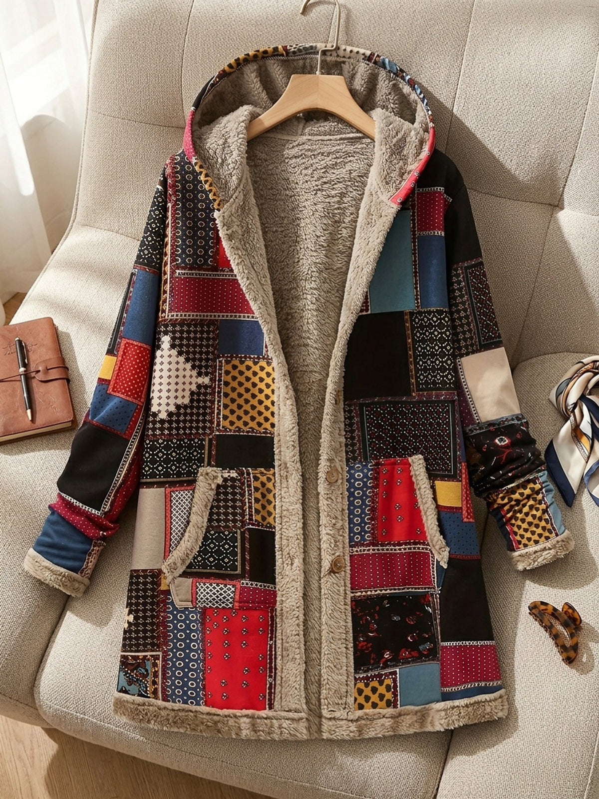 Iris | Plush Lined Hooded Fleece Jacket