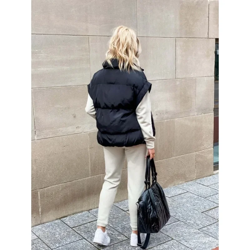 Layla | Women's Quilted Puffer Vest High Collar Sleeveless