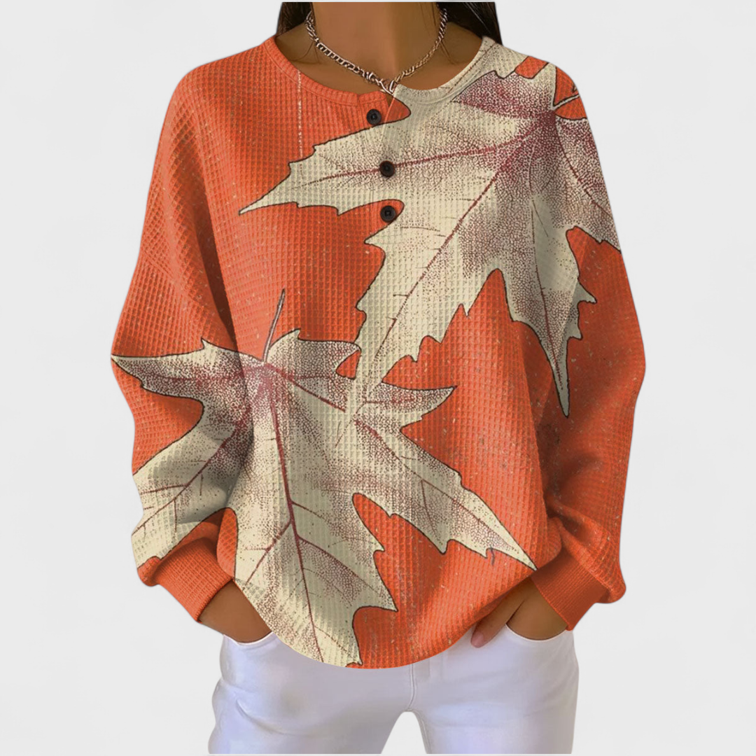 Olivia | Women's Christmas Sweatshirt Crewneck Holiday Print Long Sleeve